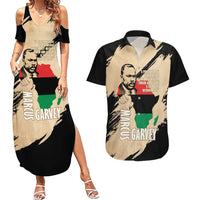 Marcus Garvey Day Couples Matching Summer Maxi Dress and Hawaiian Shirt UNIA Flag Mix African Map - Wonder Print Shop