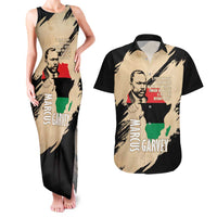 Marcus Garvey Day Couples Matching Tank Maxi Dress and Hawaiian Shirt UNIA Flag Mix African Map - Wonder Print Shop