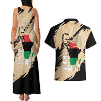 Marcus Garvey Day Couples Matching Tank Maxi Dress and Hawaiian Shirt UNIA Flag Mix African Map - Wonder Print Shop