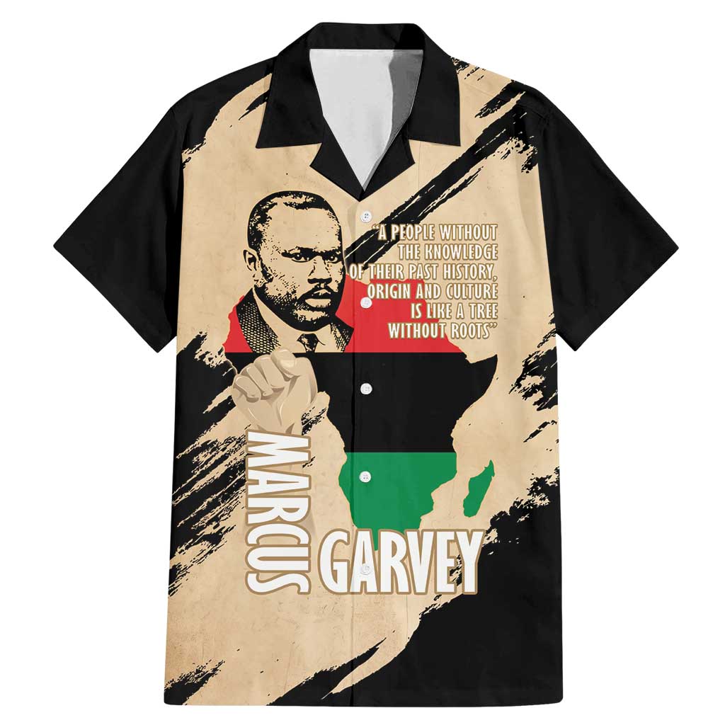 Marcus Garvey Day Family Matching Mermaid Dress and Hawaiian Shirt UNIA Flag Mix African Map - Wonder Print Shop