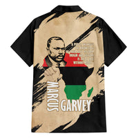Marcus Garvey Day Family Matching Off The Shoulder Long Sleeve Dress and Hawaiian Shirt UNIA Flag Mix African Map - Wonder Print Shop