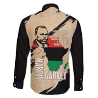 Marcus Garvey Day Family Matching Off The Shoulder Long Sleeve Dress and Hawaiian Shirt UNIA Flag Mix African Map - Wonder Print Shop