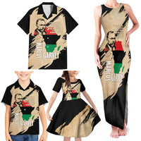 Marcus Garvey Day Family Matching Tank Maxi Dress and Hawaiian Shirt UNIA Flag Mix African Map - Wonder Print Shop