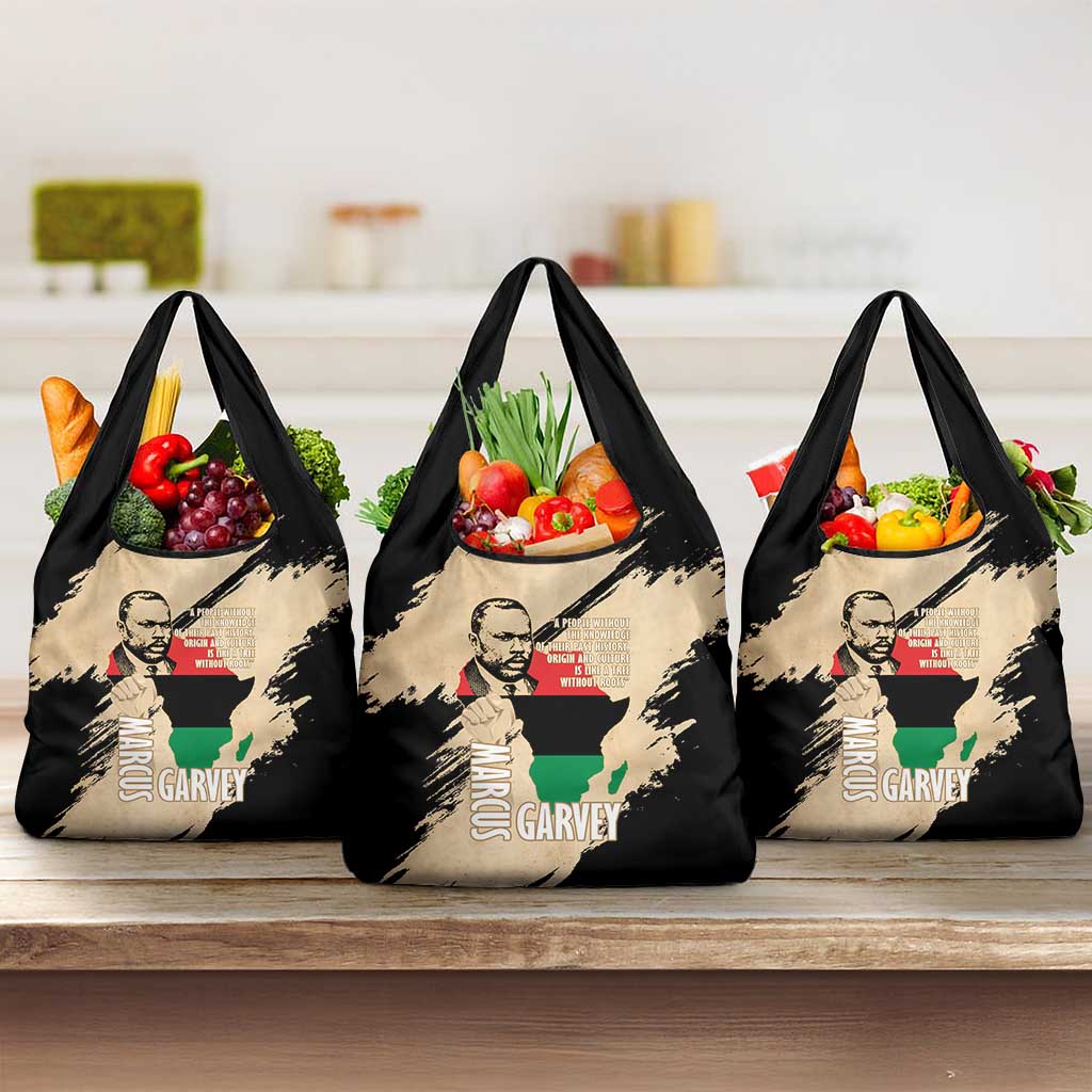 Marcus Garvey Day Grocery Bag UNIA Flag Mix African Map - Wonder Print Shop
