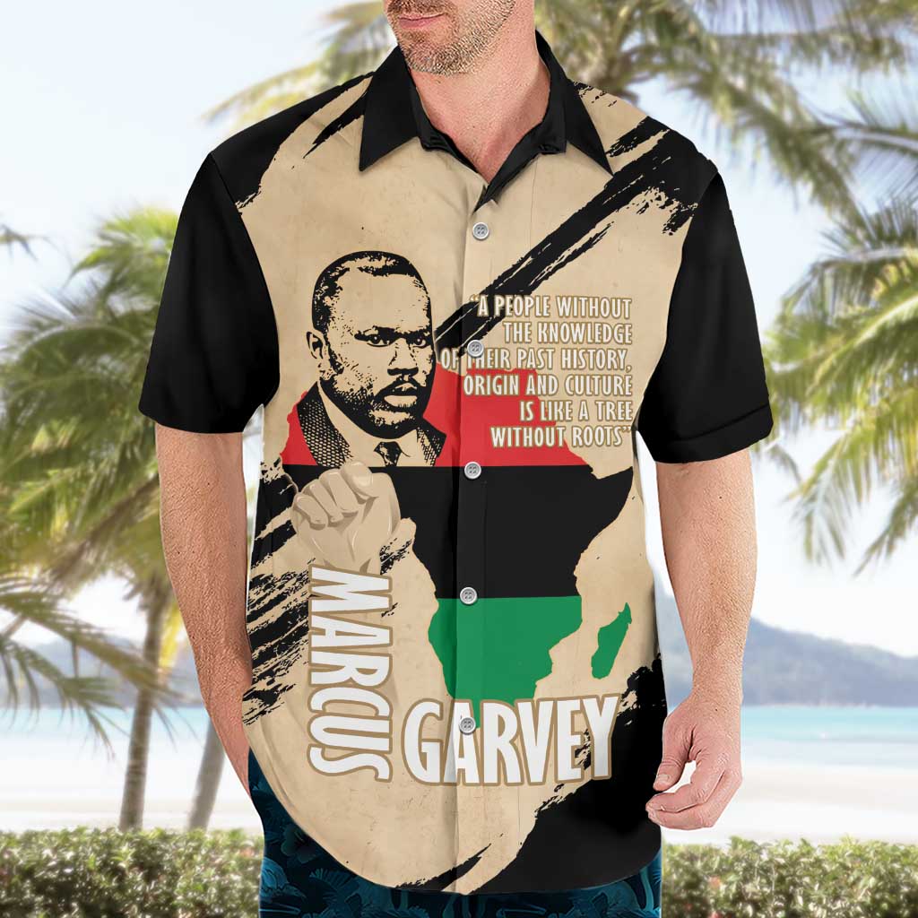 Marcus Garvey Day Hawaiian Shirt UNIA Flag Mix African Map - Wonder Print Shop