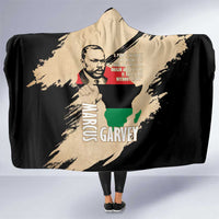 Marcus Garvey Day Hooded Blanket UNIA Flag Mix African Map - Wonder Print Shop