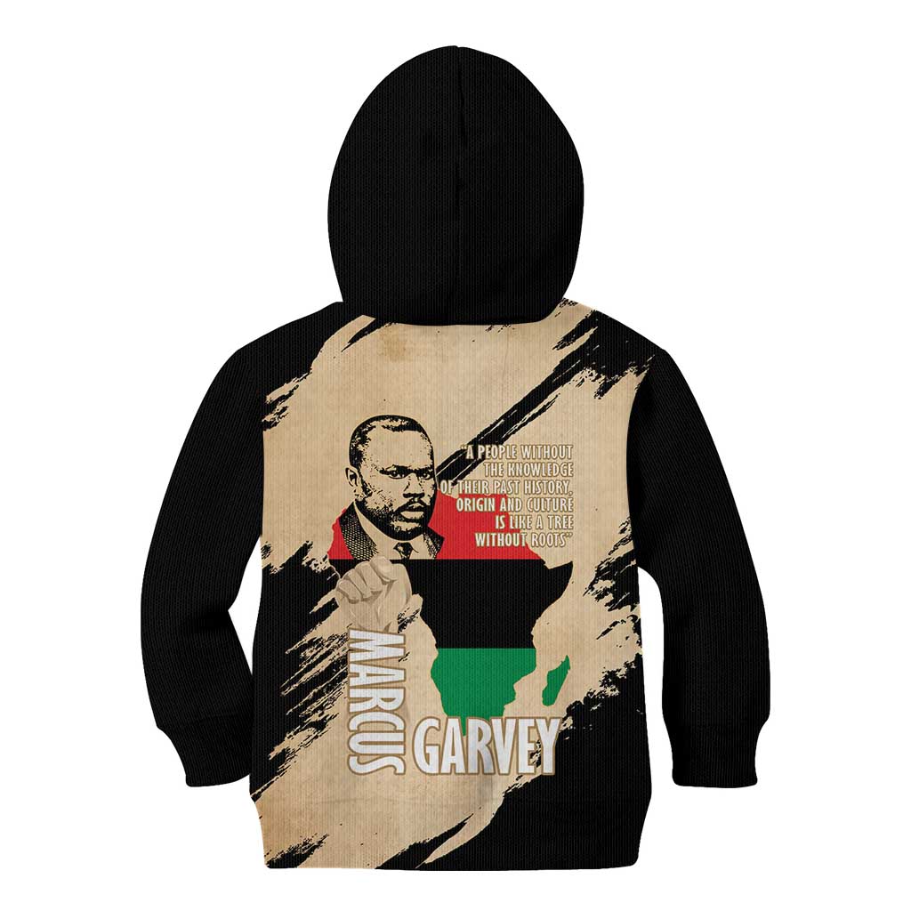 Marcus Garvey Day Kid Hoodie UNIA Flag Mix African Map - Wonder Print Shop
