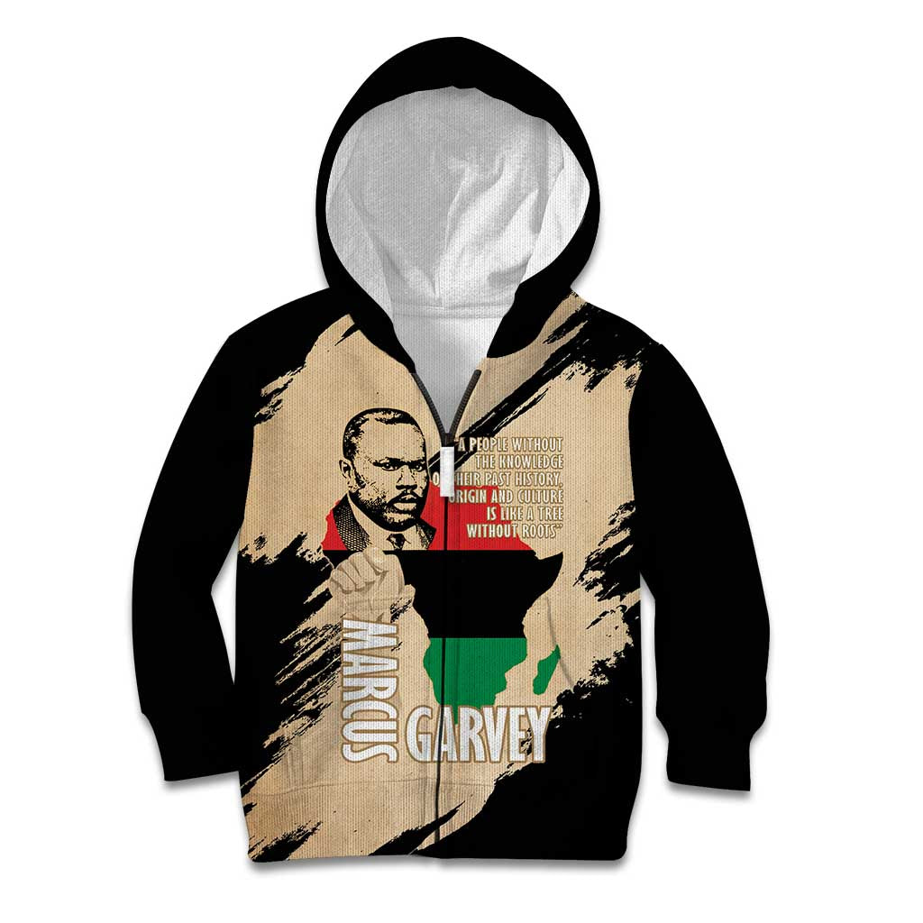 Marcus Garvey Day Kid Hoodie UNIA Flag Mix African Map - Wonder Print Shop