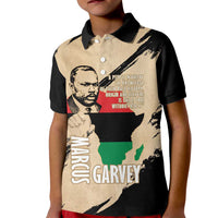Marcus Garvey Day Kid Polo Shirt UNIA Flag Mix African Map - Wonder Print Shop