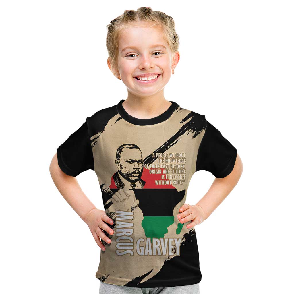 Marcus Garvey Day Kid T Shirt UNIA Flag Mix African Map - Wonder Print Shop