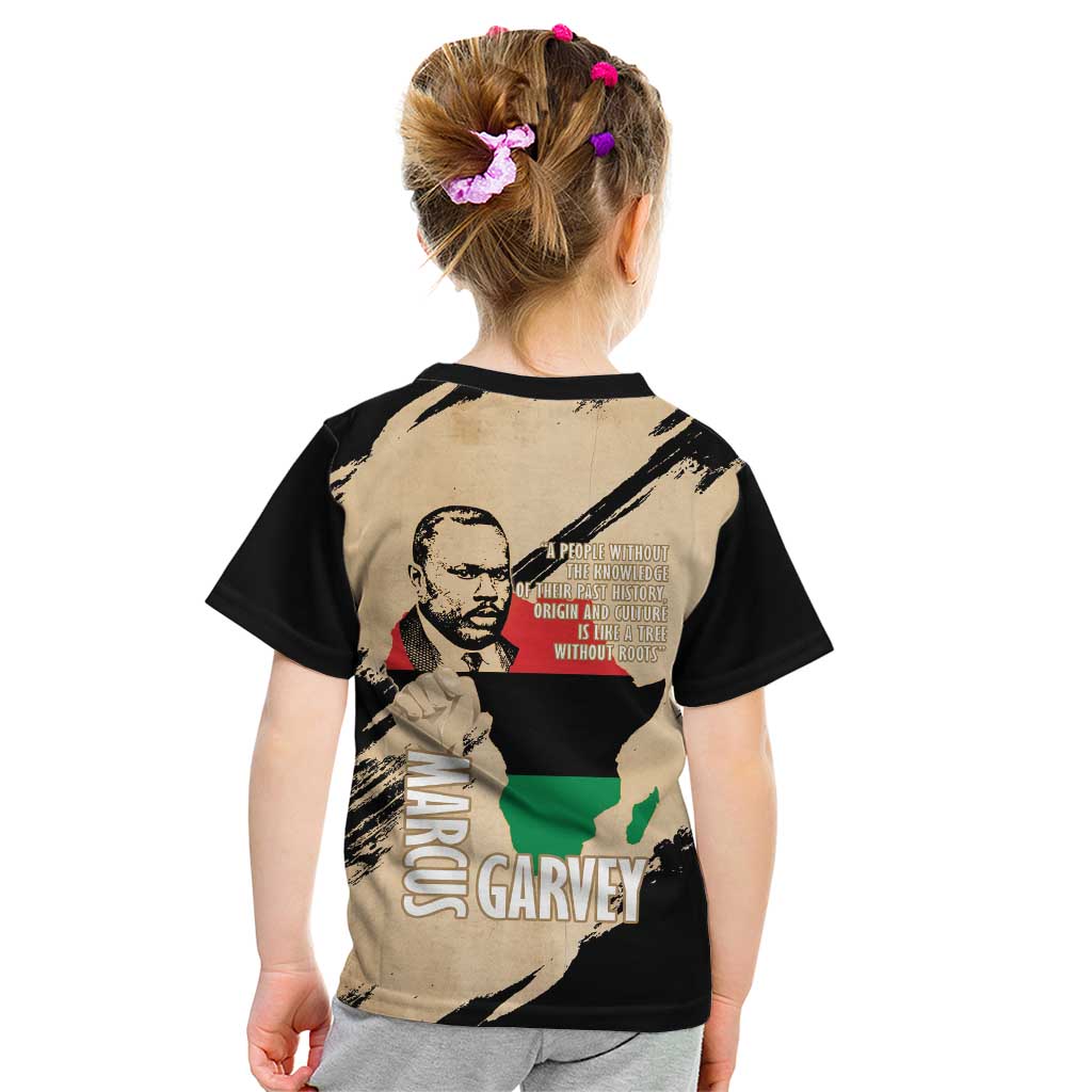 Marcus Garvey Day Kid T Shirt UNIA Flag Mix African Map - Wonder Print Shop