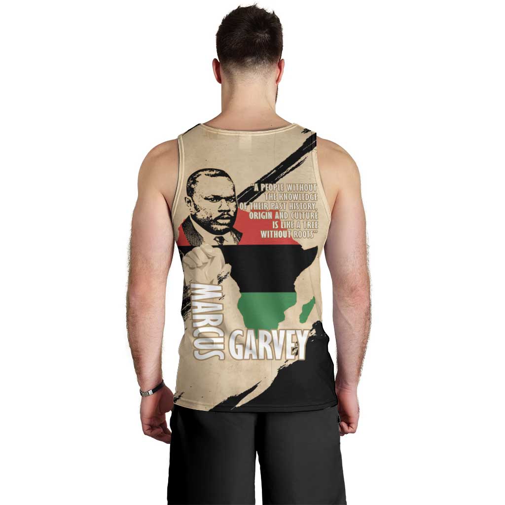 Marcus Garvey Day Men Tank Top UNIA Flag Mix African Map - Wonder Print Shop