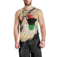 Marcus Garvey Day Men Tank Top UNIA Flag Mix African Map - Wonder Print Shop