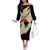 Marcus Garvey Day Off The Shoulder Long Sleeve Dress UNIA Flag Mix African Map - Wonder Print Shop