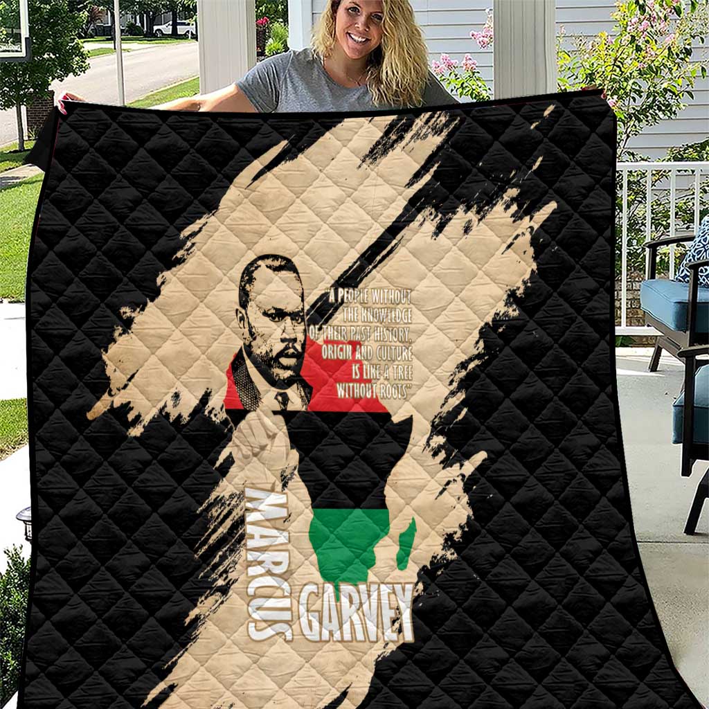Marcus Garvey Day Quilt UNIA Flag Mix African Map - Wonder Print Shop
