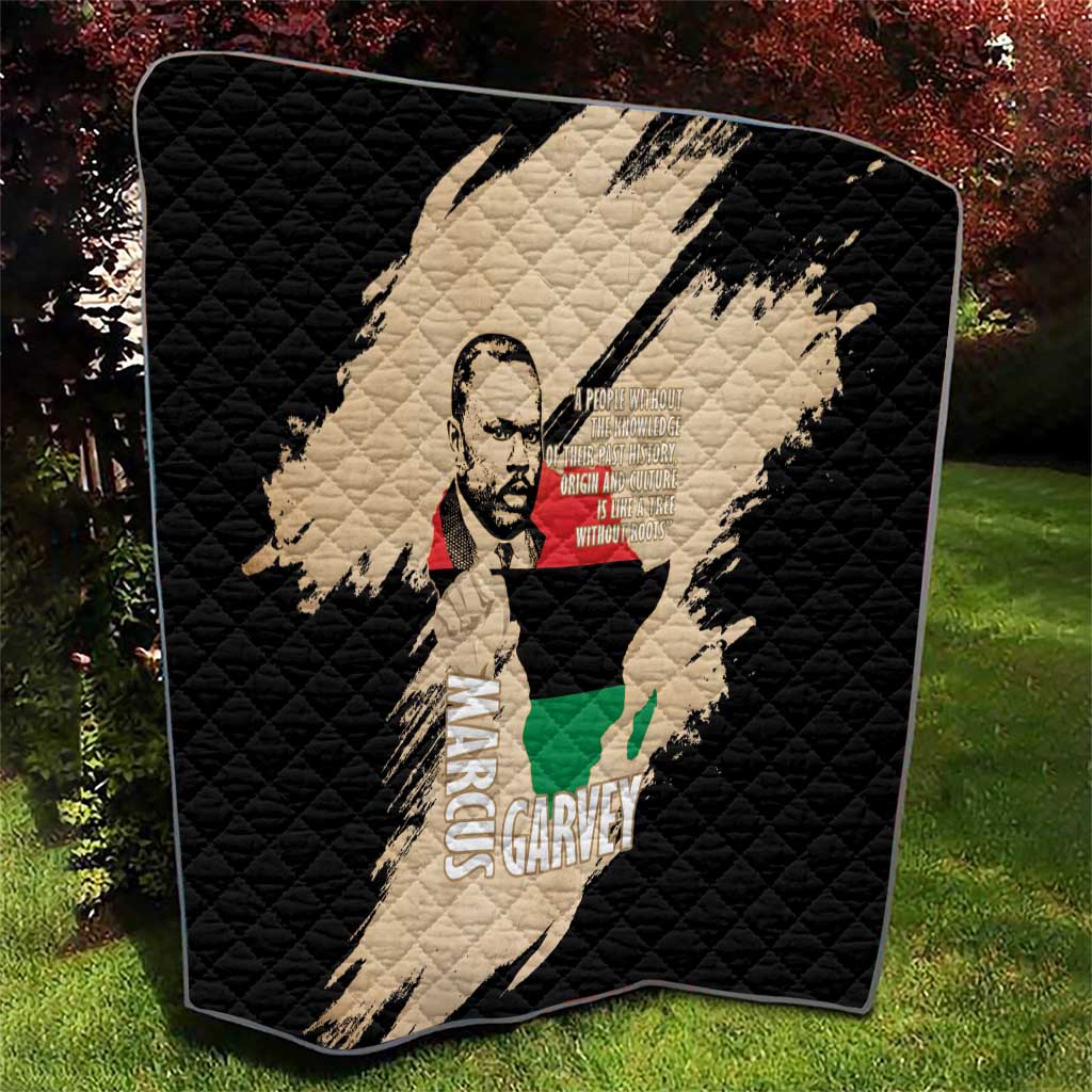 Marcus Garvey Day Quilt UNIA Flag Mix African Map - Wonder Print Shop
