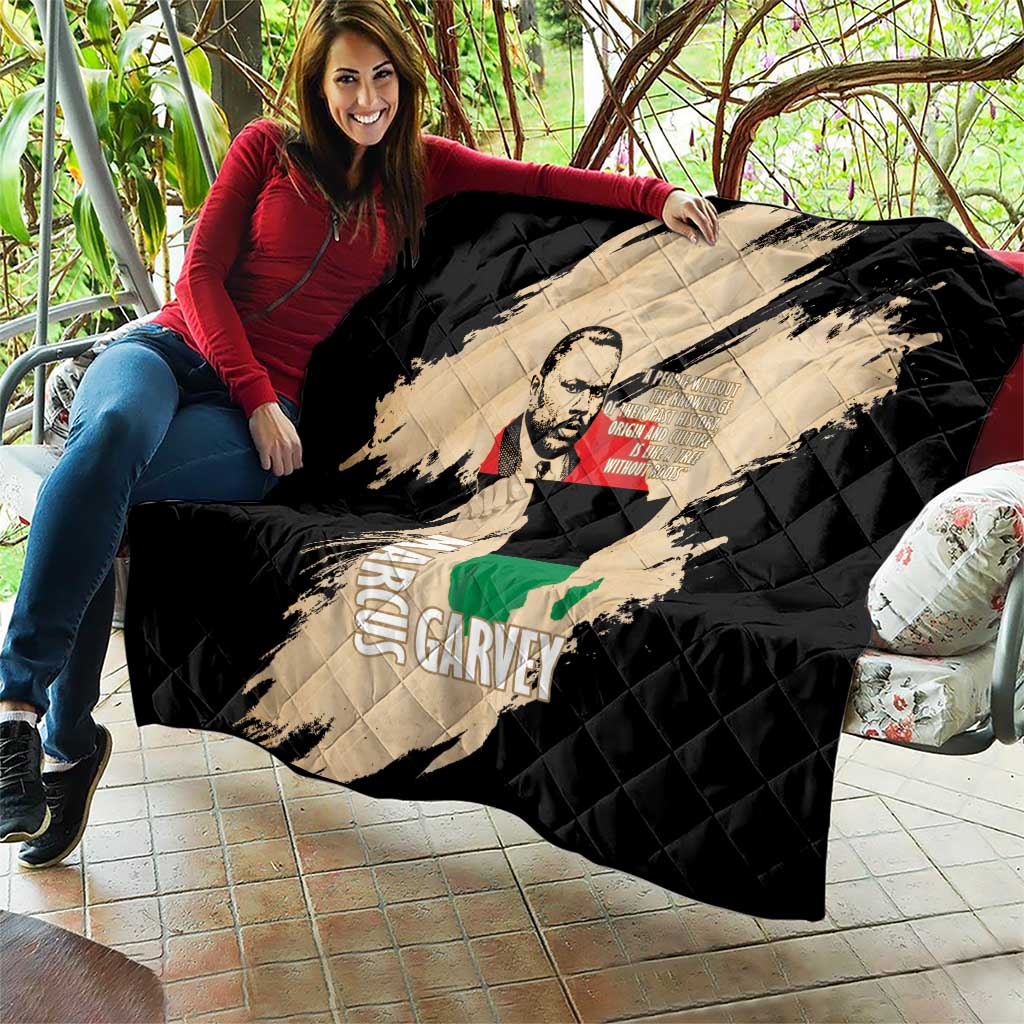 Marcus Garvey Day Quilt UNIA Flag Mix African Map - Wonder Print Shop