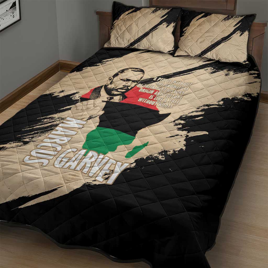 Marcus Garvey Day Quilt Bed Set UNIA Flag Mix African Map - Wonder Print Shop