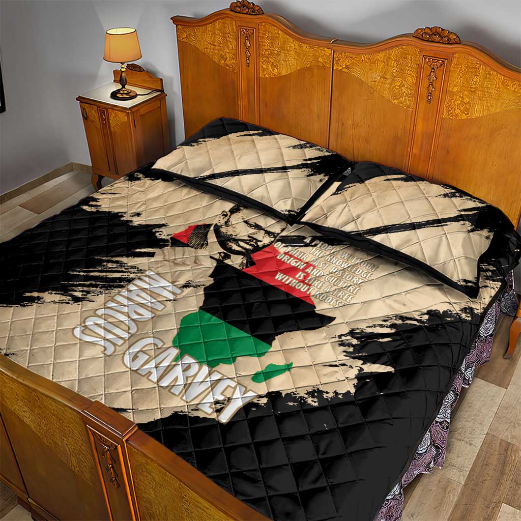 Marcus Garvey Day Quilt Bed Set UNIA Flag Mix African Map - Wonder Print Shop