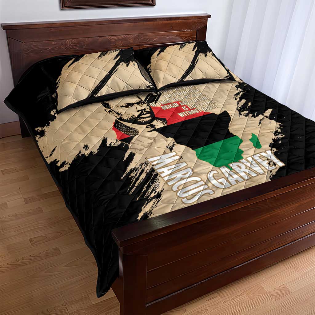 Marcus Garvey Day Quilt Bed Set UNIA Flag Mix African Map - Wonder Print Shop