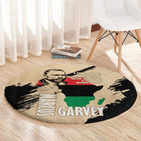 Marcus Garvey Day Round Carpet UNIA Flag Mix African Map - Wonder Print Shop