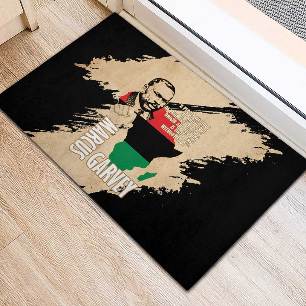 Marcus Garvey Day Rubber Doormat UNIA Flag Mix African Map - Wonder Print Shop