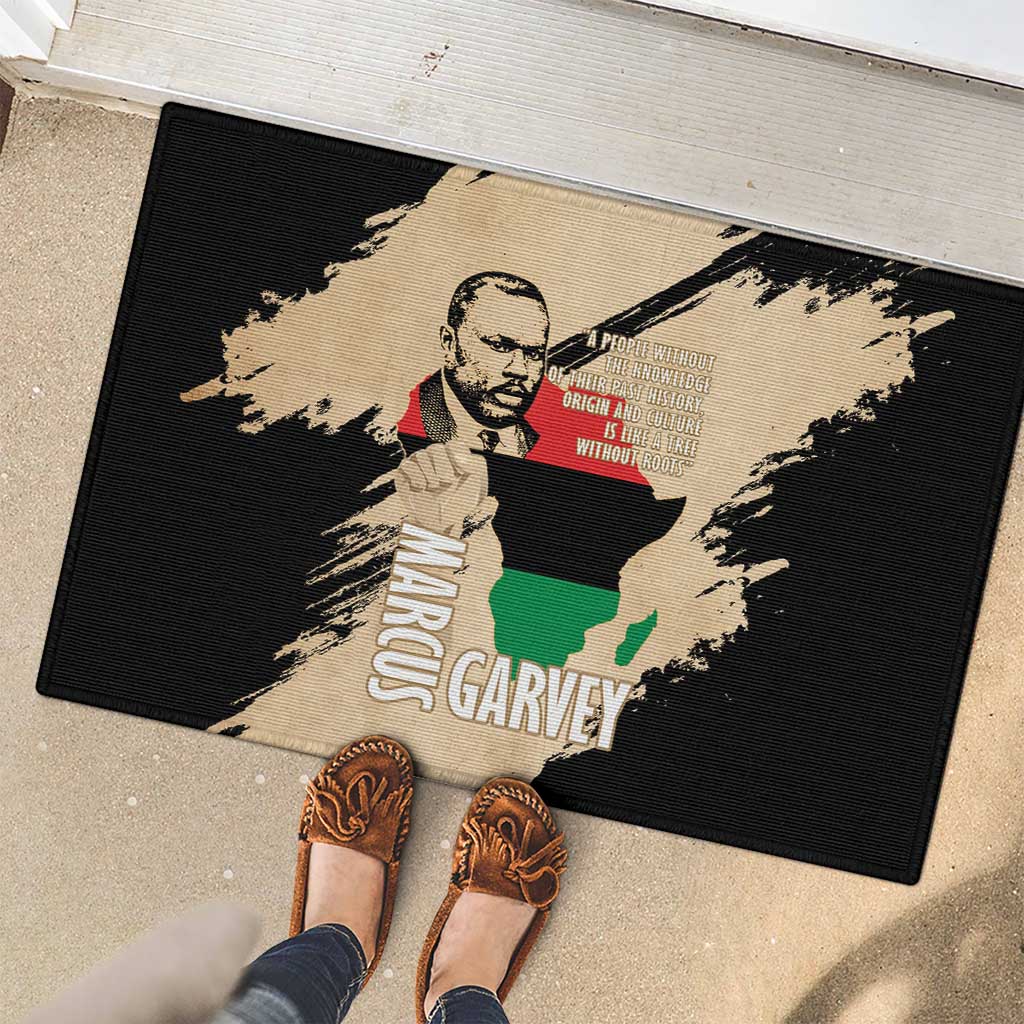 Marcus Garvey Day Rubber Doormat UNIA Flag Mix African Map - Wonder Print Shop