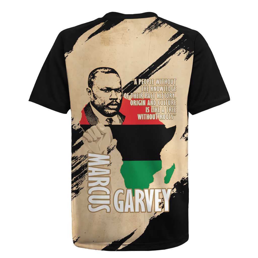Marcus Garvey Day Rugby Jersey UNIA Flag Mix African Map - Wonder Print Shop
