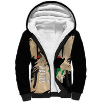 Marcus Garvey Day Sherpa Hoodie UNIA Flag Mix African Map - Wonder Print Shop
