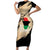 Marcus Garvey Day Short Sleeve Bodycon Dress UNIA Flag Mix African Map - Wonder Print Shop