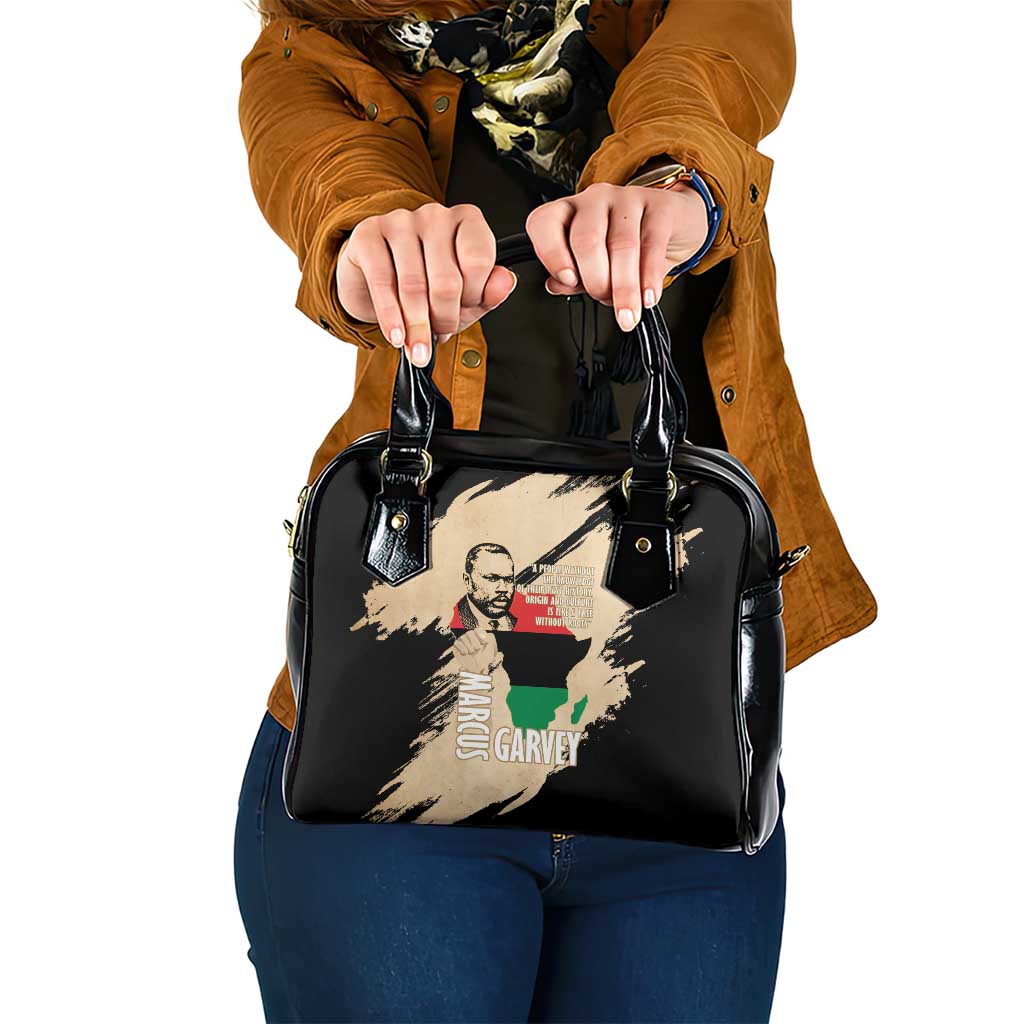 Marcus Garvey Day Shoulder Handbag UNIA Flag Mix African Map - Wonder Print Shop