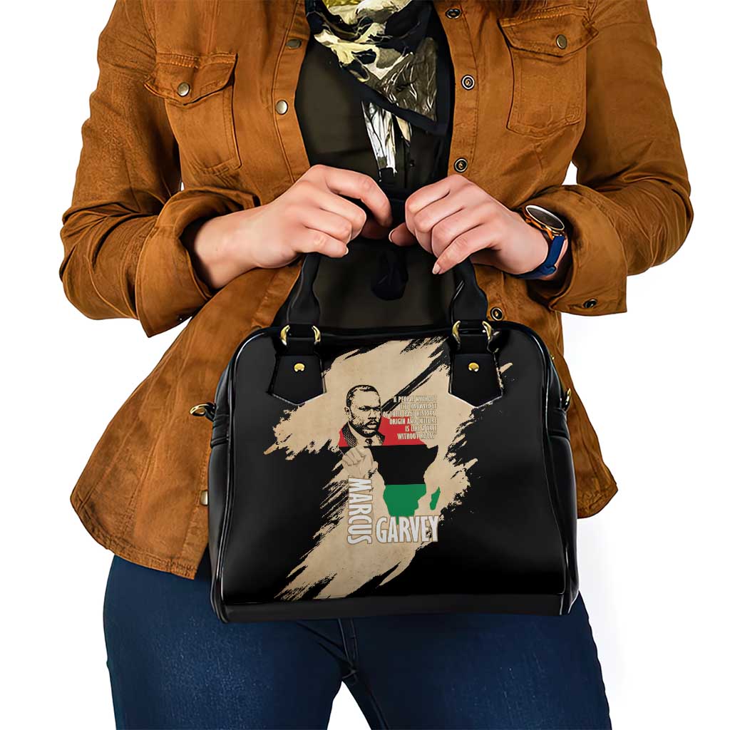 Marcus Garvey Day Shoulder Handbag UNIA Flag Mix African Map - Wonder Print Shop