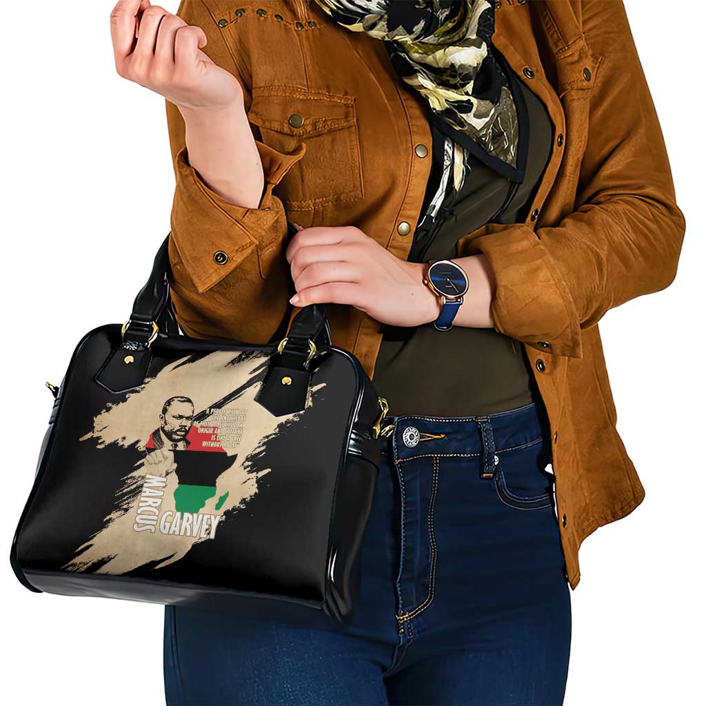 Marcus Garvey Day Shoulder Handbag UNIA Flag Mix African Map - Wonder Print Shop