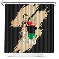 Marcus Garvey Day Shower Curtain UNIA Flag Mix African Map - Wonder Print Shop