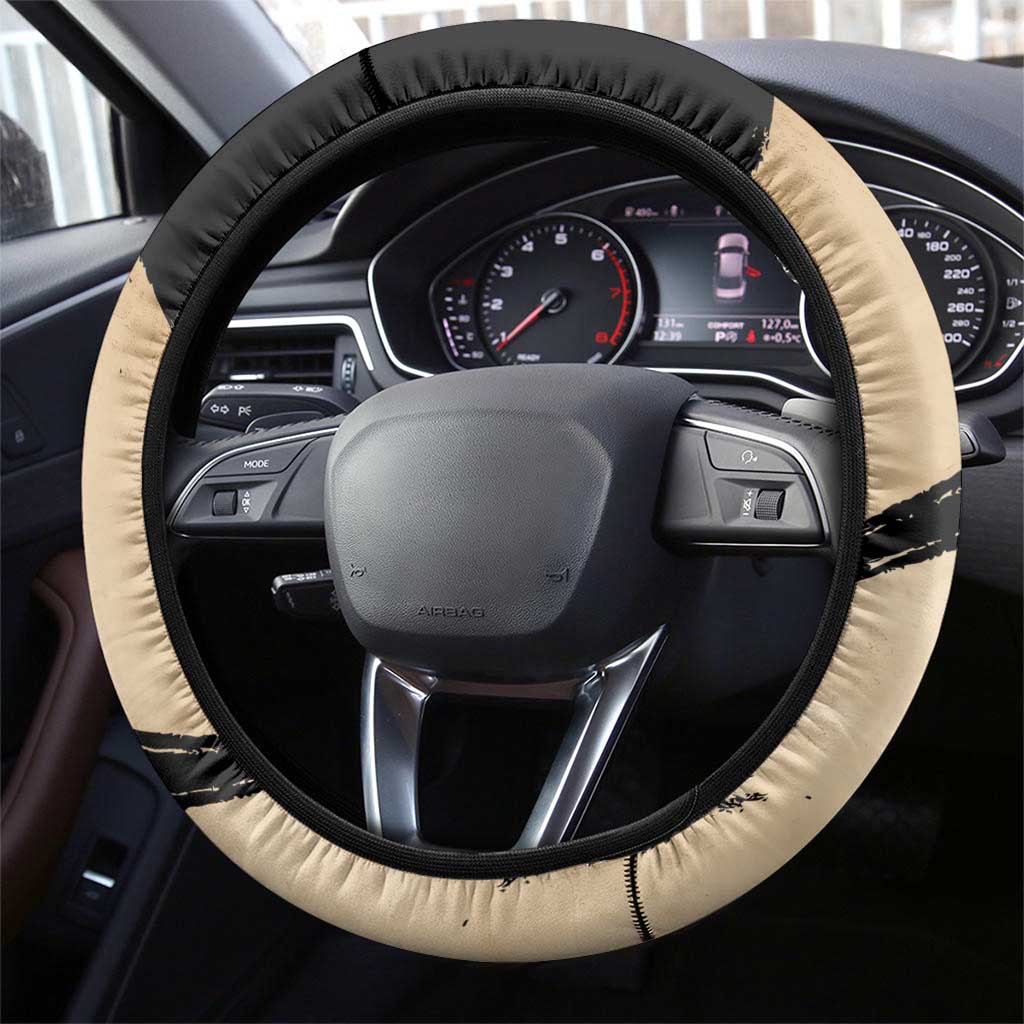 Marcus Garvey Day Steering Wheel Cover UNIA Flag Mix African Map - Wonder Print Shop