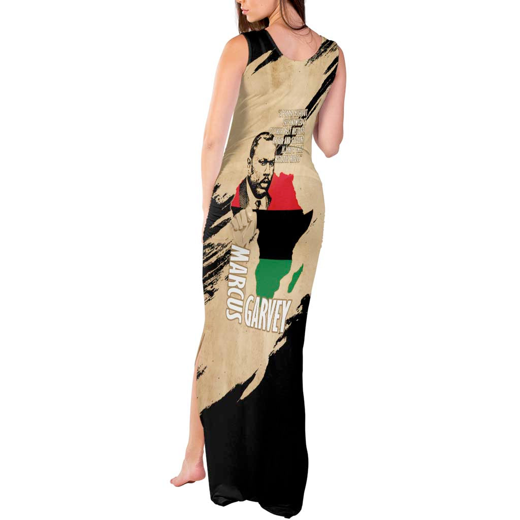 Marcus Garvey Day Tank Maxi Dress UNIA Flag Mix African Map - Wonder Print Shop