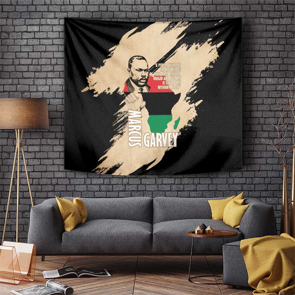 Marcus Garvey Day Tapestry UNIA Flag Mix African Map - Wonder Print Shop