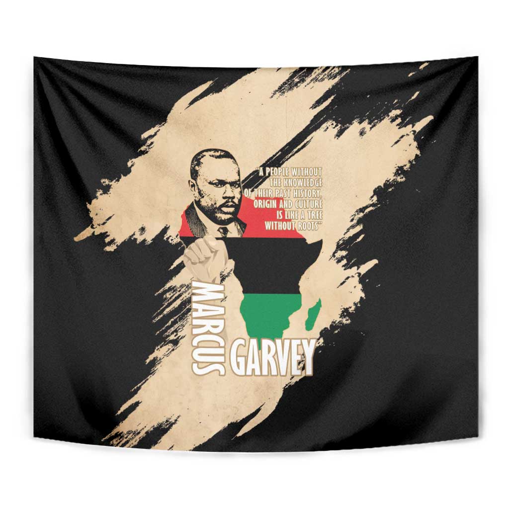 Marcus Garvey Day Tapestry UNIA Flag Mix African Map - Wonder Print Shop