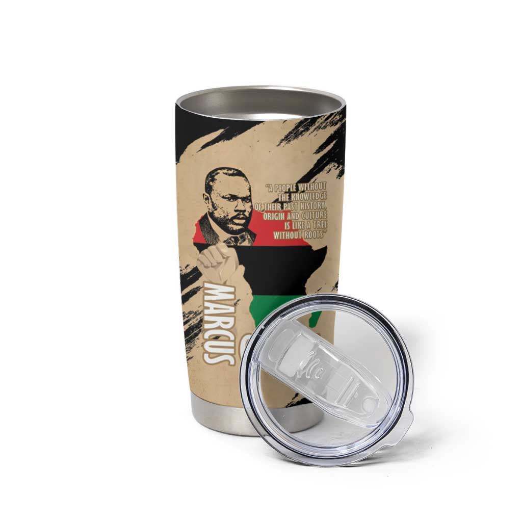 Marcus Garvey Day Tumbler Cup UNIA Flag Mix African Map - Wonder Print Shop
