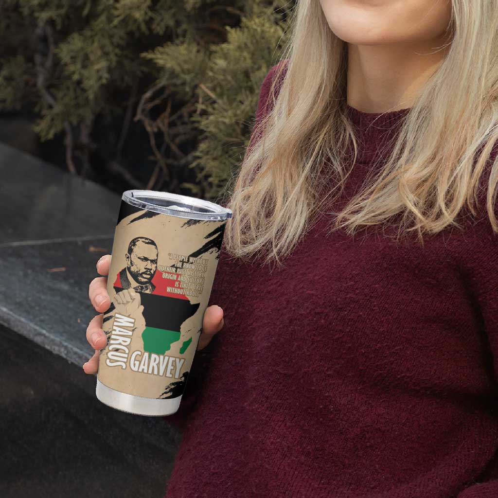 Marcus Garvey Day Tumbler Cup UNIA Flag Mix African Map - Wonder Print Shop