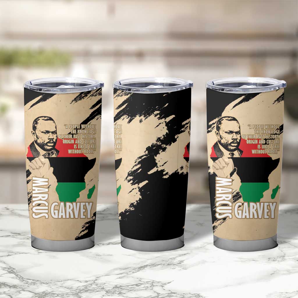 Marcus Garvey Day Tumbler Cup UNIA Flag Mix African Map - Wonder Print Shop