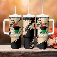 Marcus Garvey Day Tumbler With Handle UNIA Flag Mix African Map - Wonder Print Shop