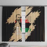 Marcus Garvey Day Window Curtain UNIA Flag Mix African Map - Wonder Print Shop