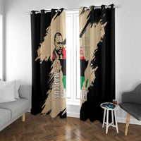 Marcus Garvey Day Window Curtain UNIA Flag Mix African Map - Wonder Print Shop