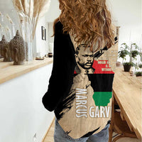 Marcus Garvey Day Women Casual Shirt UNIA Flag Mix African Map - Wonder Print Shop