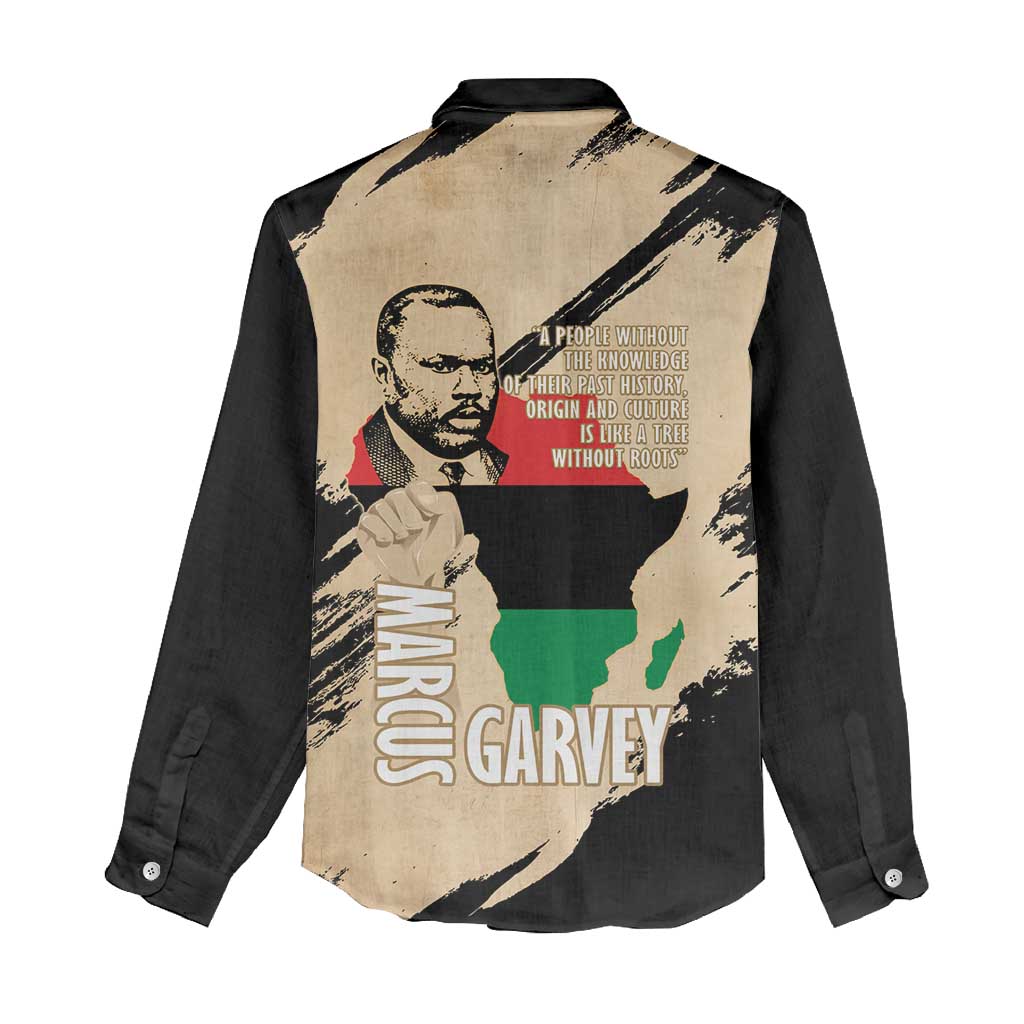 Marcus Garvey Day Women Casual Shirt UNIA Flag Mix African Map - Wonder Print Shop