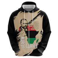 Marcus Garvey Day Zip Hoodie UNIA Flag Mix African Map - Wonder Print Shop