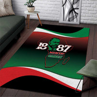 Marcus Garvey 1887 Area Rug African Map Curves Style - Wonder Print Shop
