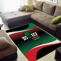 Marcus Garvey 1887 Area Rug African Map Curves Style - Wonder Print Shop