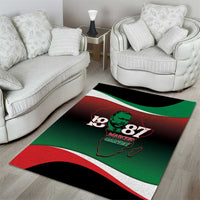 Marcus Garvey 1887 Area Rug African Map Curves Style - Wonder Print Shop